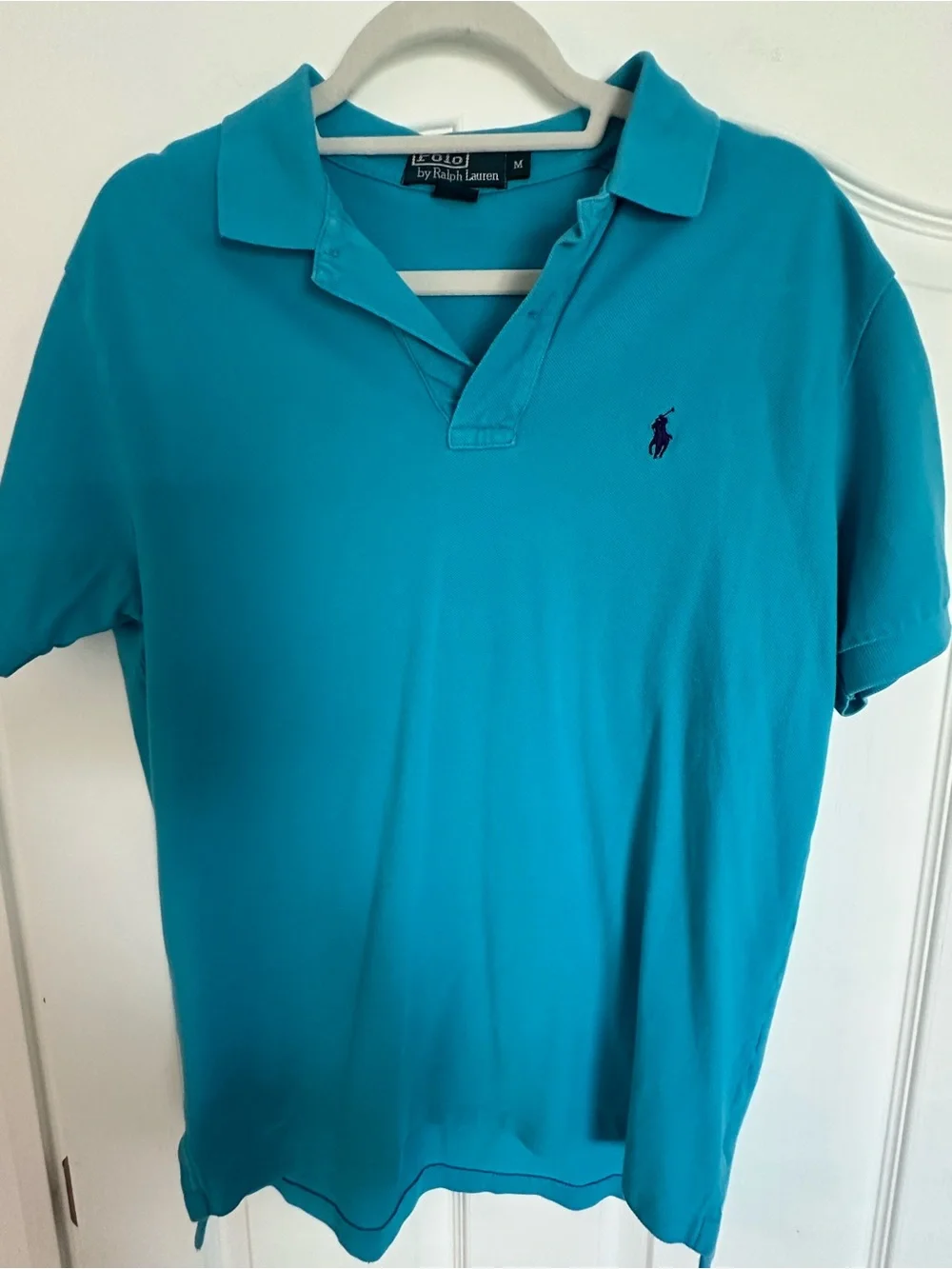 Ralph Lauren Men’s Turquoise Polo Shirt with Navy Pony